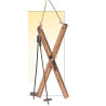 Sci di legno decorativi marrone 18,5x10 cm