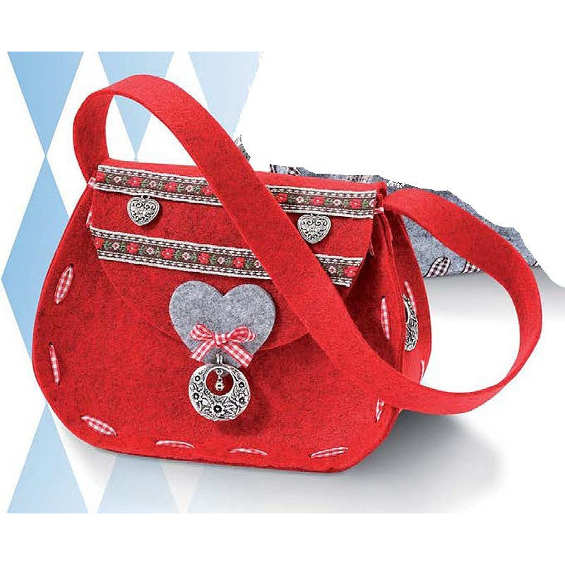 Borsa in feltro rossa