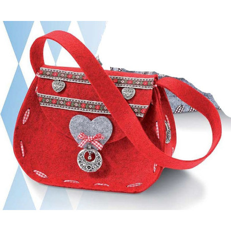 Borsa in feltro rossa