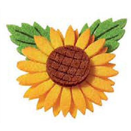Girasole in feltro decorativo 2 pezzi