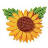 Girasole in feltro decorativo 2 pezzi