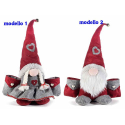 Gnomo in feltro con tasche portatelecomando modello a scelta