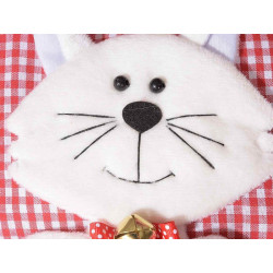 Portasacchetti con gatto in feltro da appendere modello a scelta