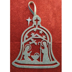 Fustella A4 Campana con Natività e stelle