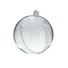 Pallina di plastica trasparente apribile 2 parti - 6 cm