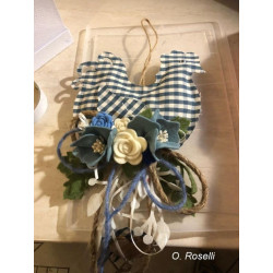 Fustella A4 Gallina con fiore e banner