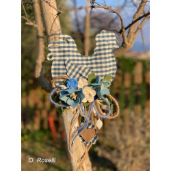 Fustella A4 Gallina con fiore e banner