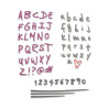Fustella Sizzix Thinlits Alfabeto Doodle Alphabet & Numbers