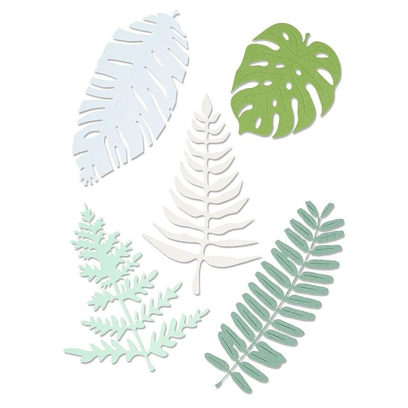 Fustella Sizzix Thinlits set 5pk large tropicals
