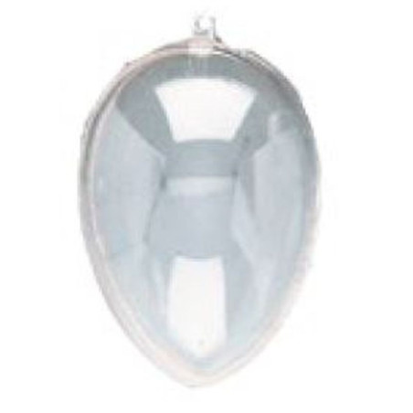 Uova di plastica trasparente apribile 2 parti - 8 cm