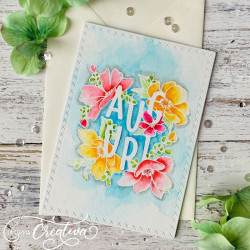 Timbri Auguri con fiori