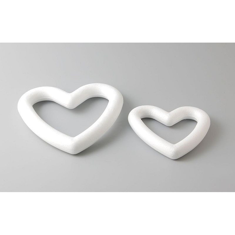 Cuore di polistirolo aperto 20 cm