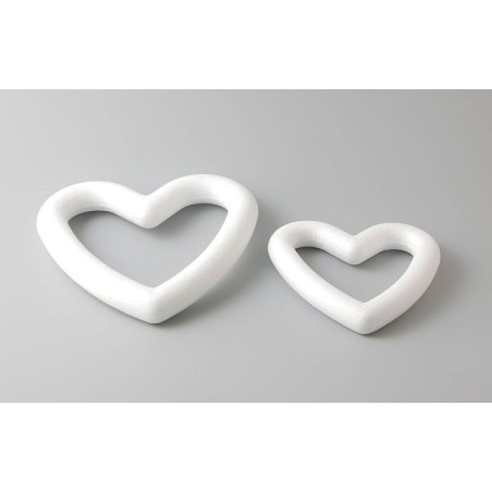 Cuore di polistirolo aperto 20 cm