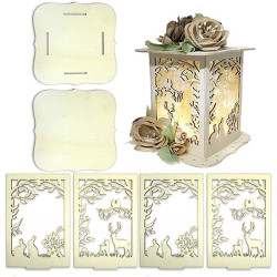 Lanterna sweet in legno 15x15x15 cm