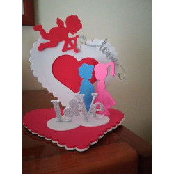 Fustella M Bimbi Innamorati e Cupido
