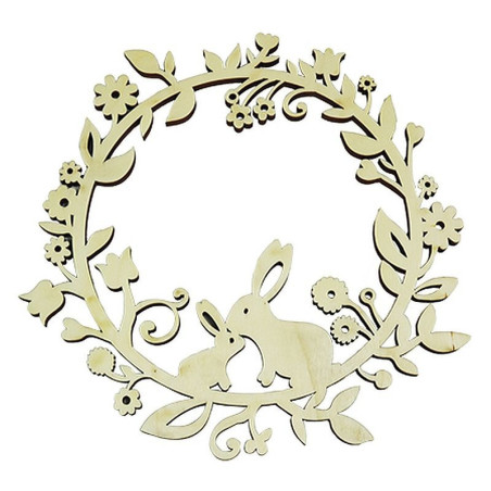 Ghirlanda Primavera in legno diam. 25 cm x 7 mm