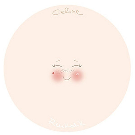 Viso stampato su tessuto Celine 7,5 cm per sfere e uova da 4 cm