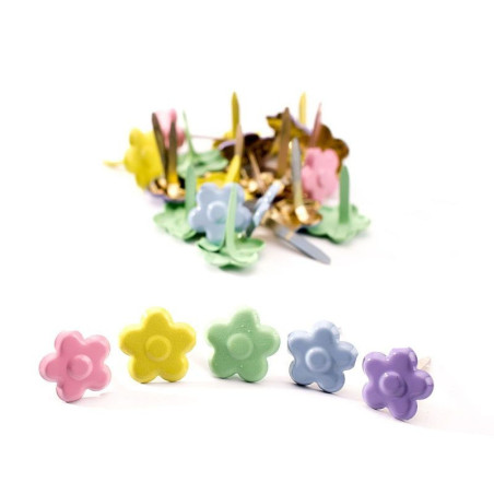 Set 50 Brads flower soft