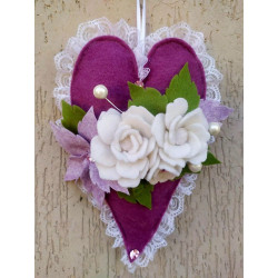 Fustella XL Cuore lungo con fiore e foglia