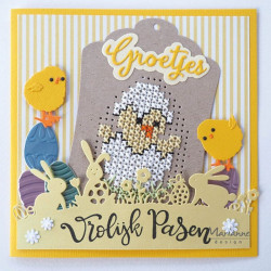 Fustella metallica Marianne Design Craftables Cross stitch Easter egg