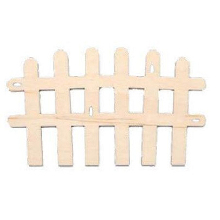 Steccato in legno 12,5 cm puzzle 3D