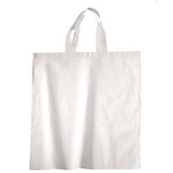 Borsa bianca in cotone da decorare 38x42 cm