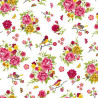 Tessuto 100% cotone 45x50 cm romantic white floral