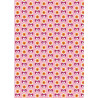 Tessuto 100% cotone 45x50 cm retro pink floral