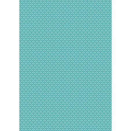 Tessuto 100% cotone 45x50 cm retro blue vintage