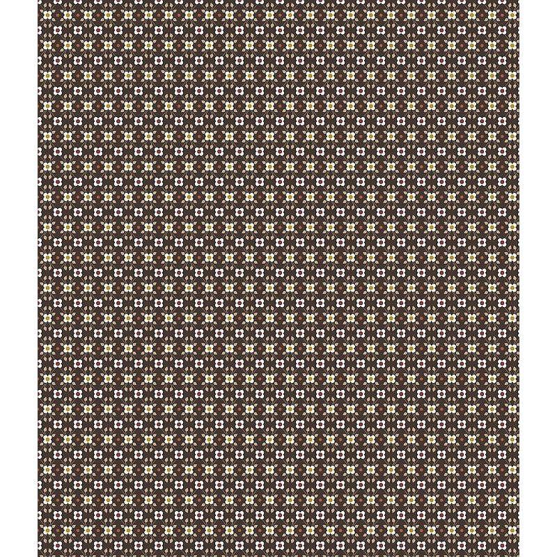 Tessuto 100% cotone 45x50 cm retro black floral