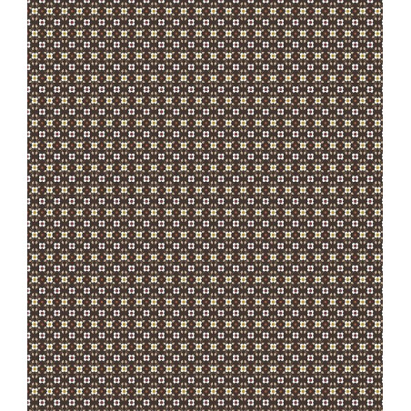 Tessuto 100% cotone 45x50 cm retro black floral