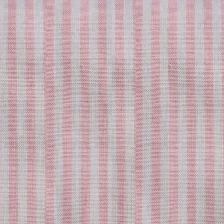 Tessuto 100% cotone 45x50 cm basic light pink striped