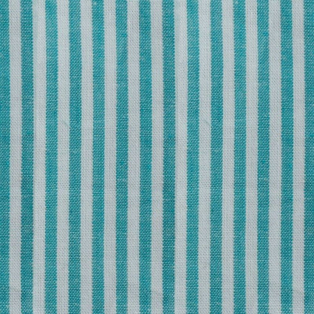 Tessuto 100% cotone 45x50 cm basic turquoise striped