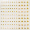 Mezze perline adesive 3-5 mm 108 pezzi oro e argento
