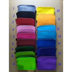 Astuccio beauty in panno colorato con cerniera 16 colori