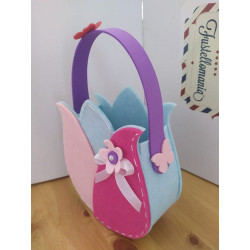 Fustella doppia XL Borsa Primavera con fiore e farfalla kit 2 fustelle