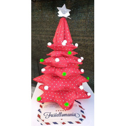 Fustella A4 Albero di natale tridimensionale con stelle a sei punte
