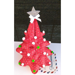 Fustella A4 Albero di natale tridimensionale con stelle a sei punte