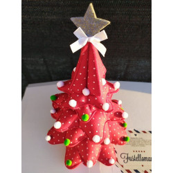 Fustella A4 Albero di natale tridimensionale con stelle a sei punte