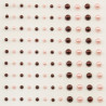 Mezze perline adesive 3-5 mm 108 pezzi rosso e rosa