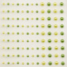 Mezze perline adesive 3-5 mm 108 pezzi verde e giallo