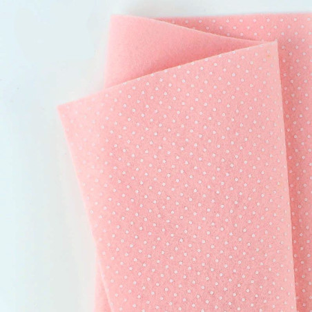 Pannolenci pois 50x45 cm colore rosa baby