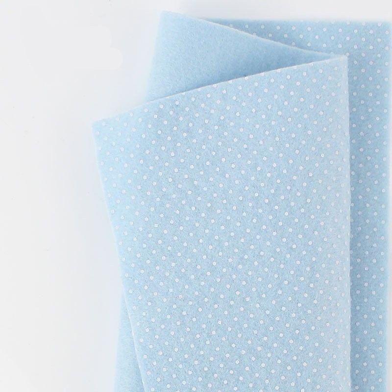 Pannolenci pois 50x45 cm colore celeste