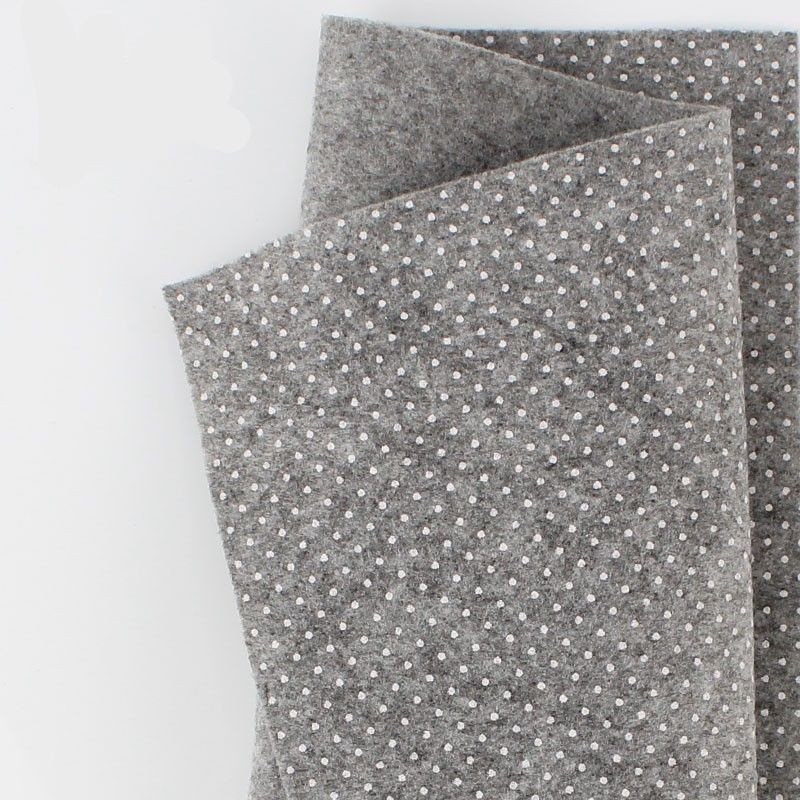 Pannolenci pois 50x45 cm colore grigio chiaro melange