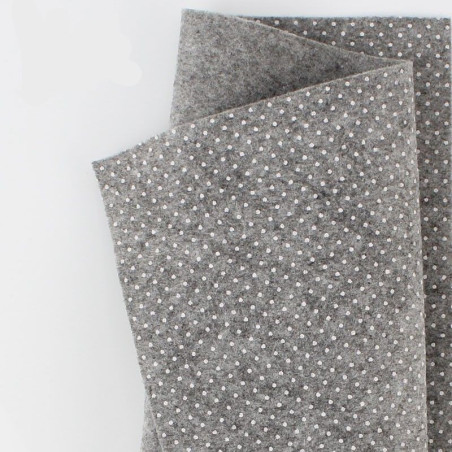 Pannolenci pois 50x45 cm colore grigio chiaro melange