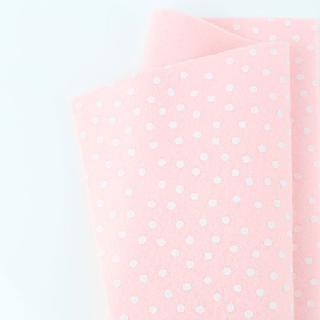 Pannolenci pois grandi 50x45 cm colore rosa