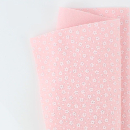 Pannolenci fiorellini 50x45 cm colore rosa