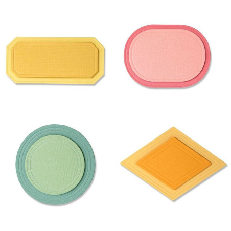 Fustella Sizzix Thinlits Modern Labels