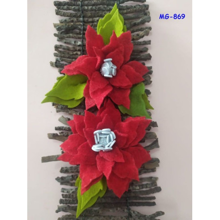 Fustella L Stella di Natale con foglia e pistillo