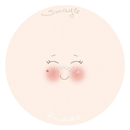 Viso stampato su tessuto Smile  13 cm per sfere da 6 cm